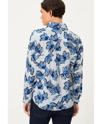 Women's Floral Stripe Shirt