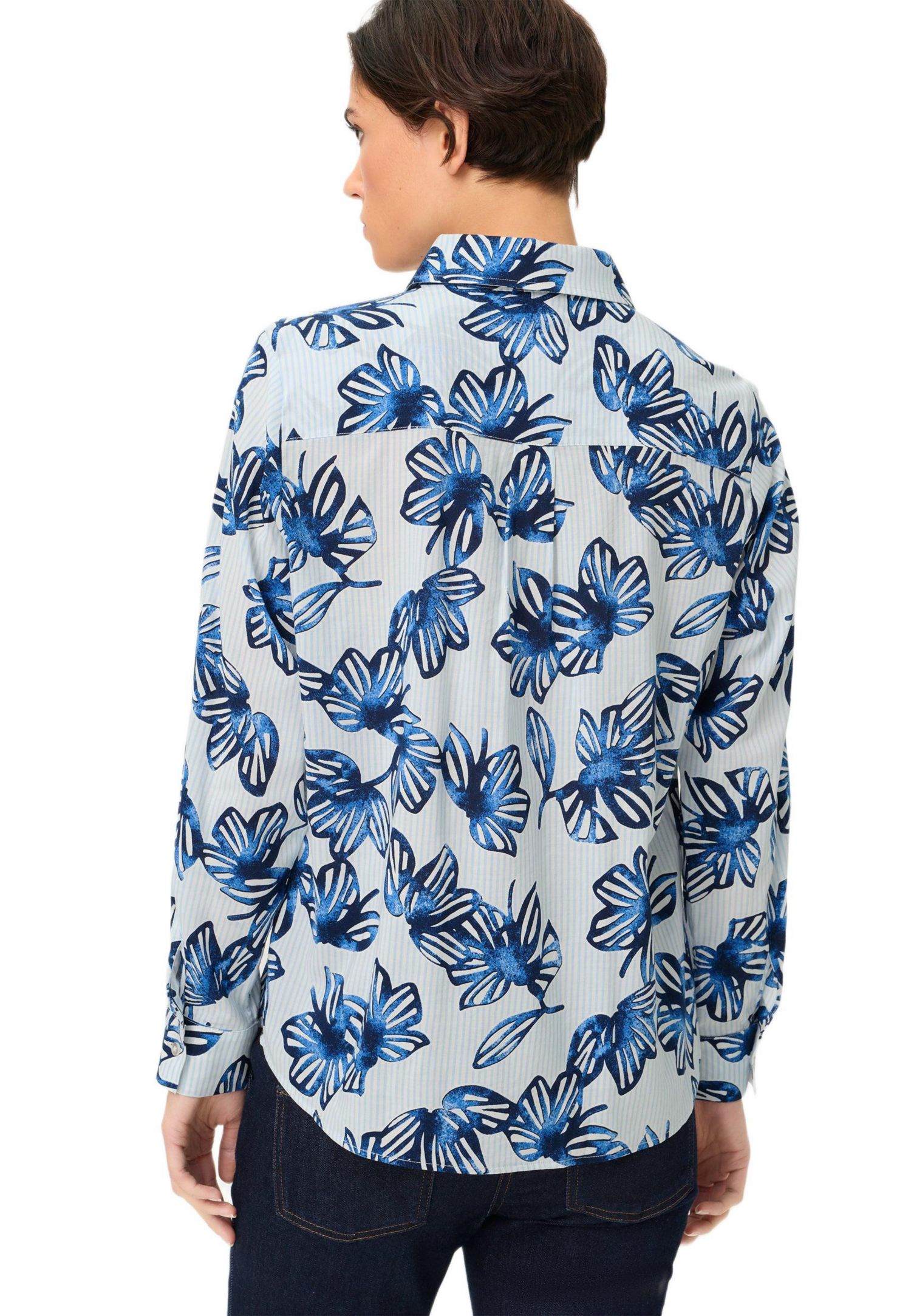 Women's Floral Stripe Shirt