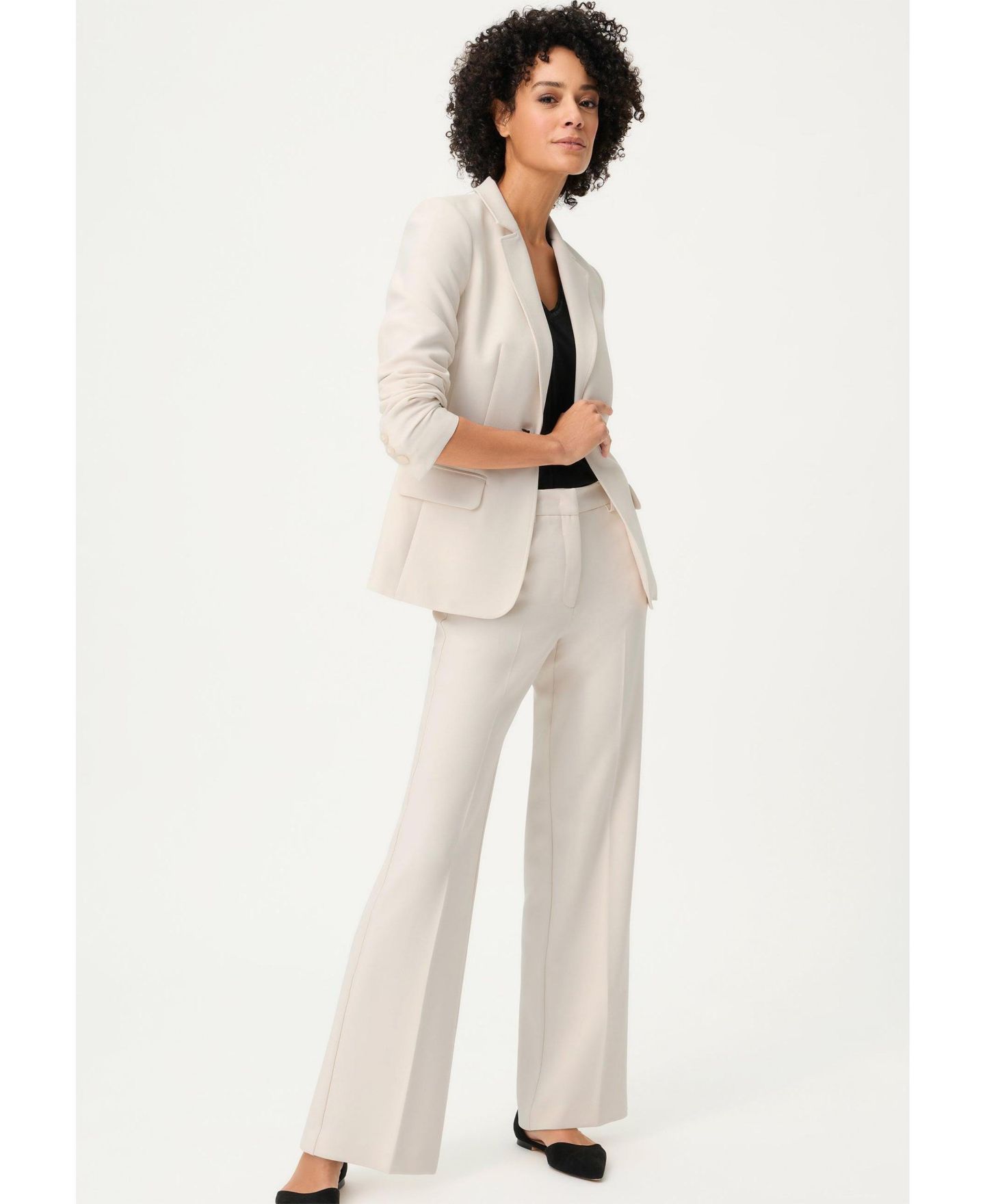 Женские брюки Olsen Anna Fit Trouser, цвет: Льняной бежевый — фото 6