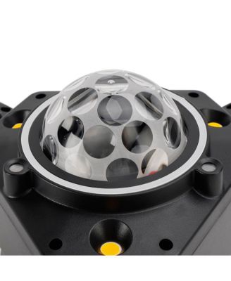 3-Headed LED Stage Light with Laser & Strobe, 80W RGBW System, DMX512 for DJ/Party