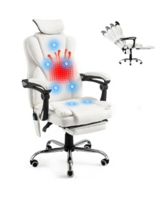 Office Chair with 7 Points Vibration Massage&Heat, Adjustable Ergonomic Recliner