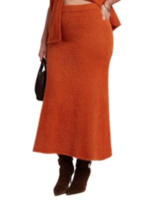 Women's Fuzzy Maxi Sweater Skirt