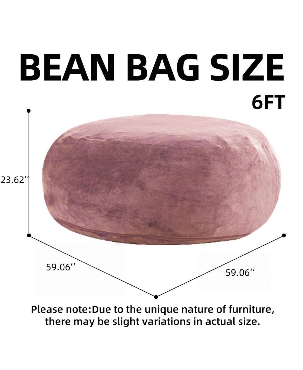 Streamdale Furniture 6FT Memory Foam Bean Bag Chair for Adults & Teens - Soft Round Sofa