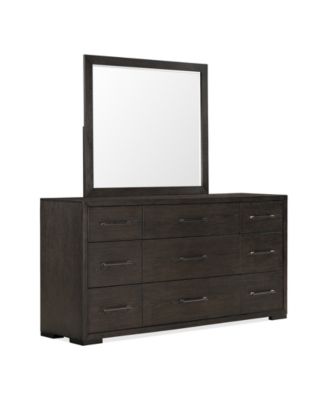 Ryder 35" Oak Veneer 9-Drawer Dresser