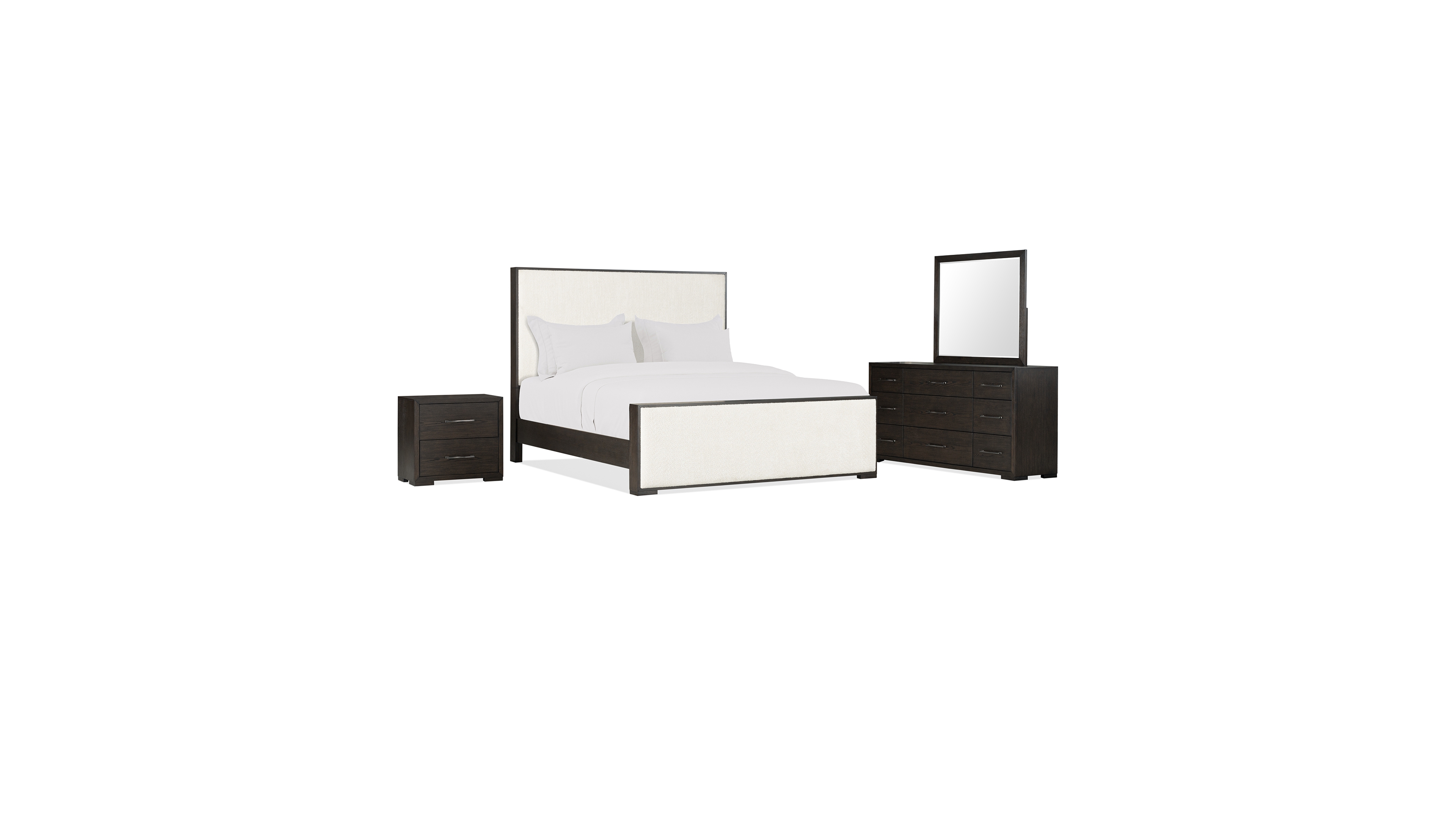 Ryder 3-Pc. Oak veneer California King Bed, Dresser and Nightstand Set