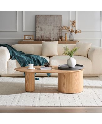 Modern Oval Luxury Coffee Table, Sophisticated Living Room Center Table