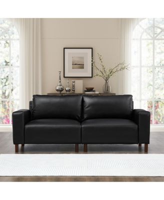 78.5" Loveseat for Living Room, Apartment, Faux Leather Couch