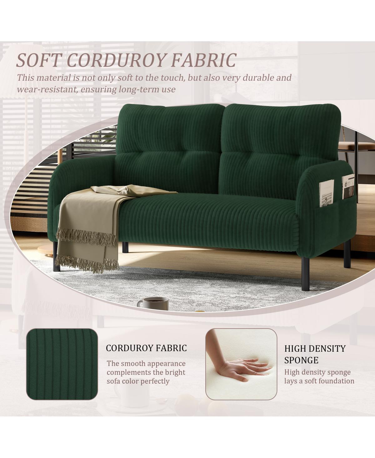Streamdale Furniture corduroy double sofa for living rooms & bedrooms
