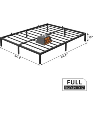 10 Inch Bed Frame Metal Platform, Bed Frame with Ample Storage, No Box Spring Needed and Steel Slat Support, Easy Assembly.