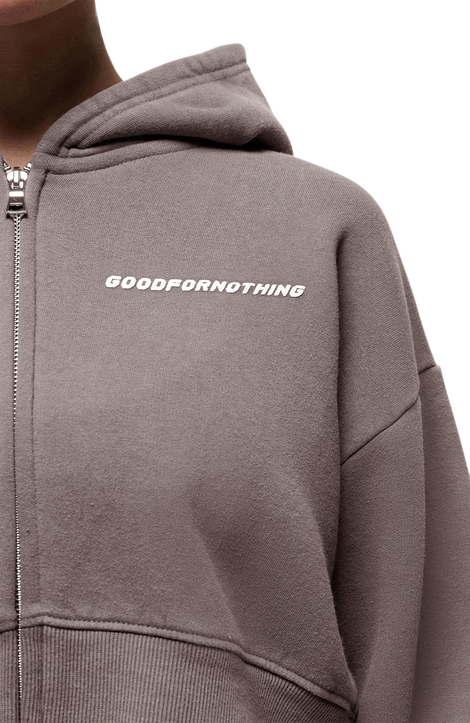 Women's Vintage Crop Zip Hoodie