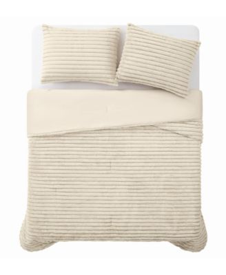 Channel Faux Fur 3-Pc. Comforter Set, King