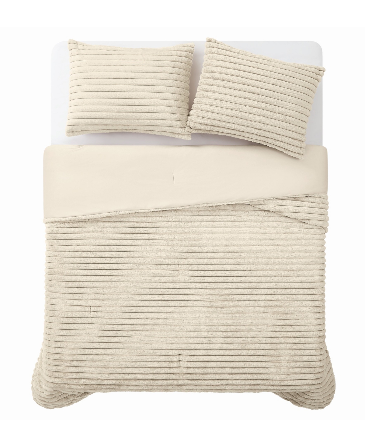 Frye Channel Faux Fur 3-Pc. Comforter Set