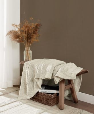 Chevron Faux Mohair Throw, 50" x 70"