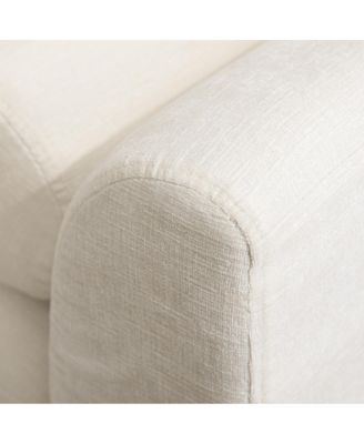 Streamdale Modern Chenille Chaise Lounge Couch with Armrests and Bolster Pillows - Beige