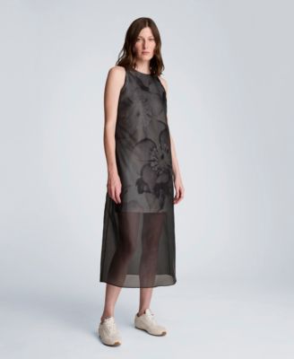 Women's Sleeveless Sheer Overlay Dress
