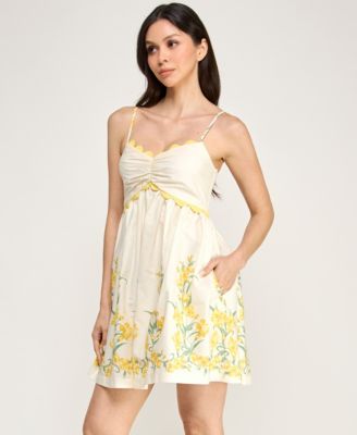Juniors' Sleeveless Fit and Flare Dress