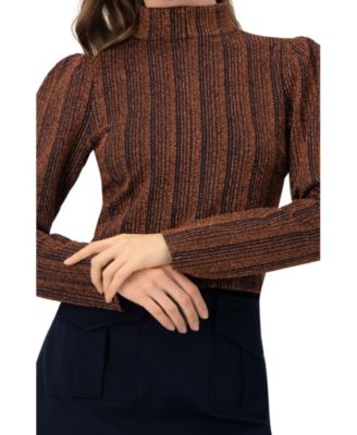 Women's High Neck Long Sleeve Top