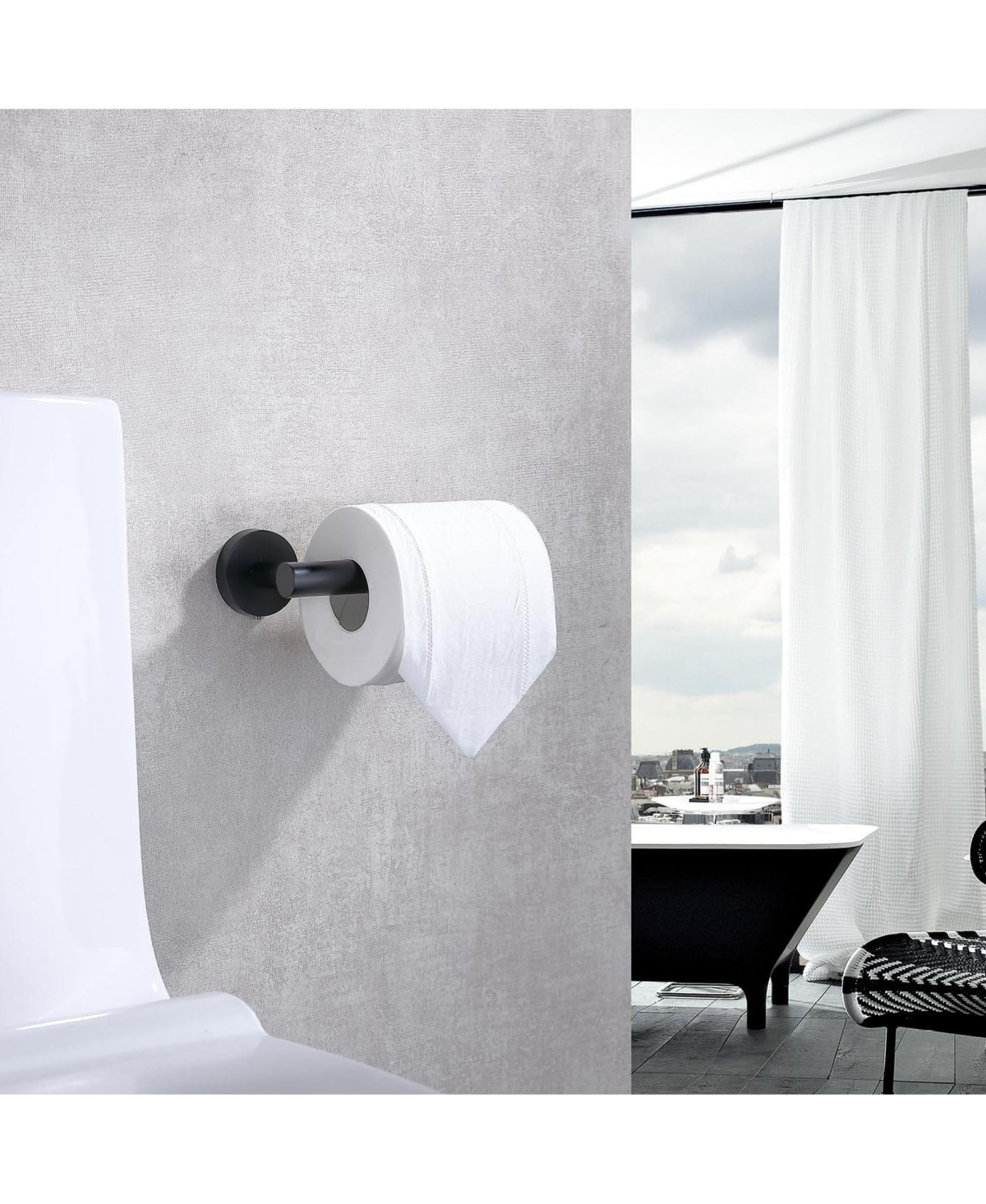 Rainsken 2 Pack Wall-mounted Toilet Paper Holder, Stainless Steel, Corrosion and Rust Prevention for Bathrooms, Bedrooms and Kitchens