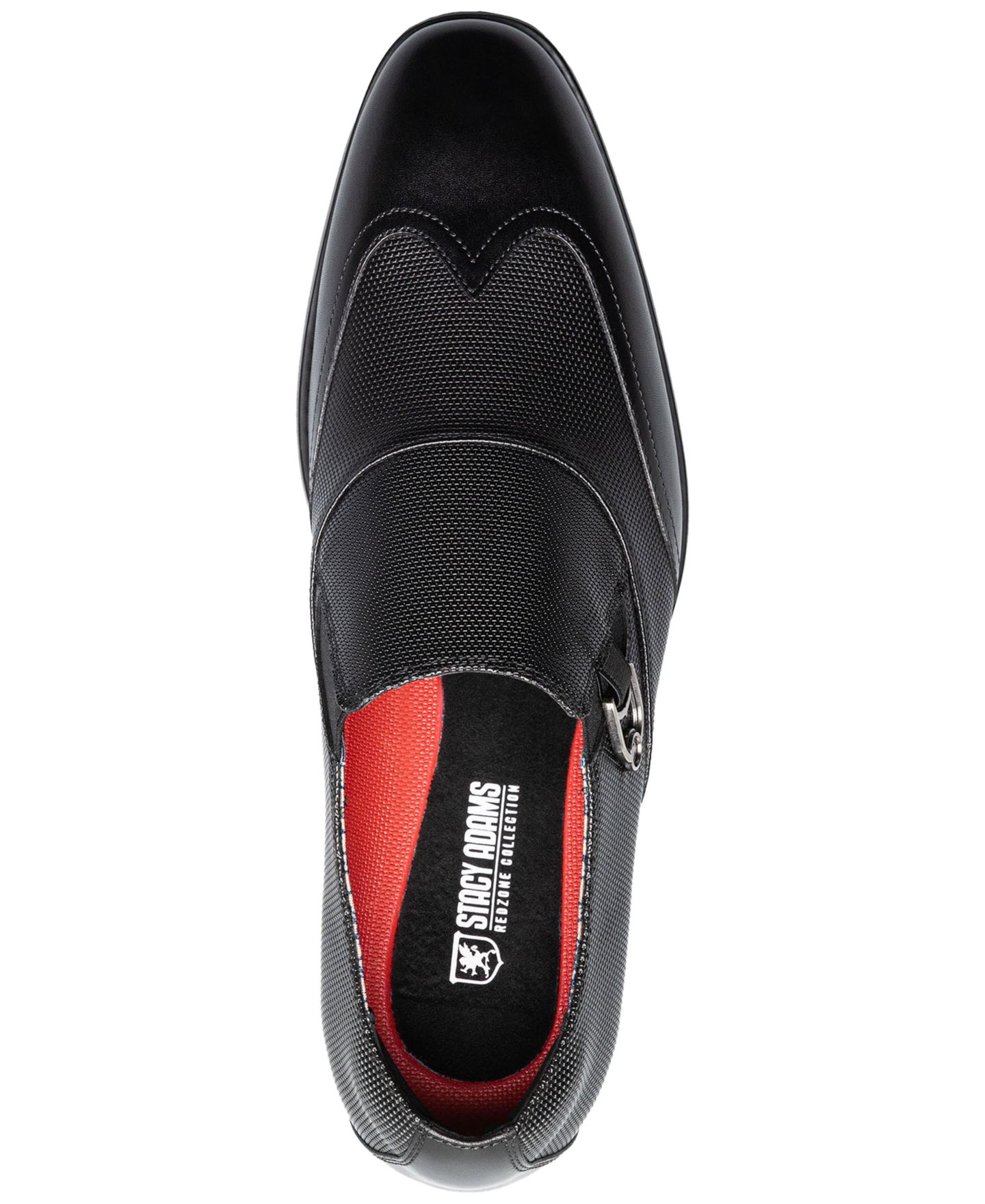 Мужские туфли Stacy Adams Lockwood Wingtip Slip-On Dress Shoes, цвет: Чёрный — фото 4