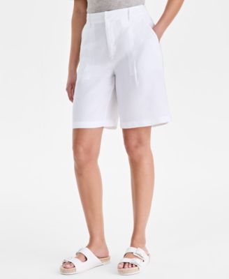 Women's 100% Linen Bermuda Shorts