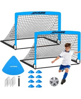 Pro-Grade 4x3ft Pop-Up Soccer Goal for Kids – Durable 5-Layer Tear-Resistant Net & 10mm Poles, Portable Training Set with Size 4 Ball