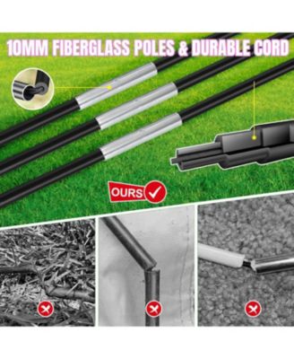 Pro-Grade Kids Backyard Soccer Goal, Tear-Resistant 5-Layer Polyester Net & 10mm Poles, 7x5ft Portable Pop Up Training Set with Size 4 Ball