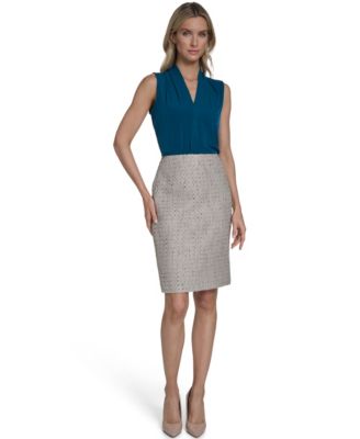 Petite Knee Length Pencil Fashion Skirt