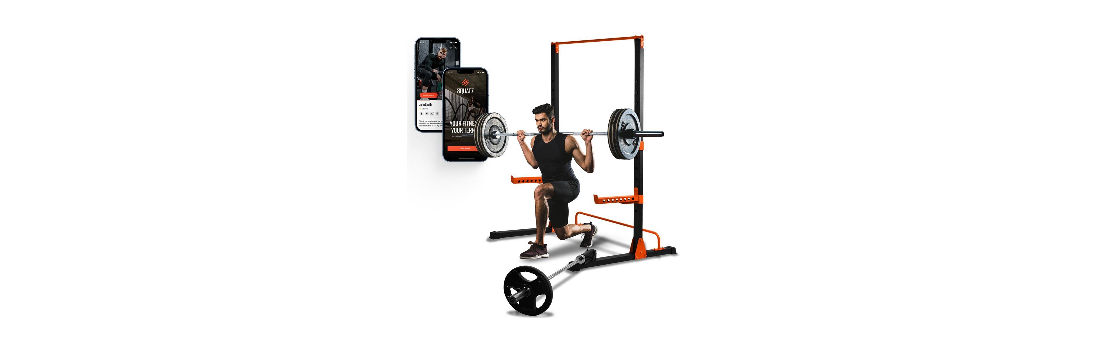 Squatz Adjustable Squat Rack Stand, Barbell Rack for Home Gym, 800 lbs Capacity