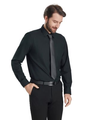 Men's Herringbone Long-Sleeve Dress Shirt