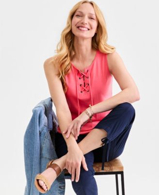 Women's Lace-Up Tank Top