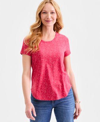 Women's Printed Short-Sleeve Crewneck T-Shirt