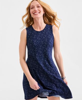 Women's Printed Sleeveless Knit Dress