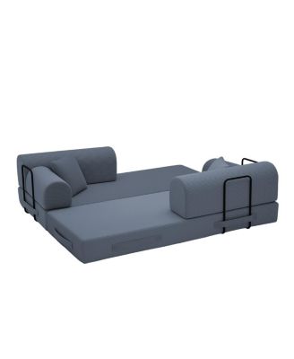 Corduroy Convertible Sleeper Sofa Bed with Pillow
