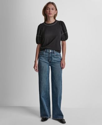 Women's Dome Studs Mini Sleeve T-Shirt