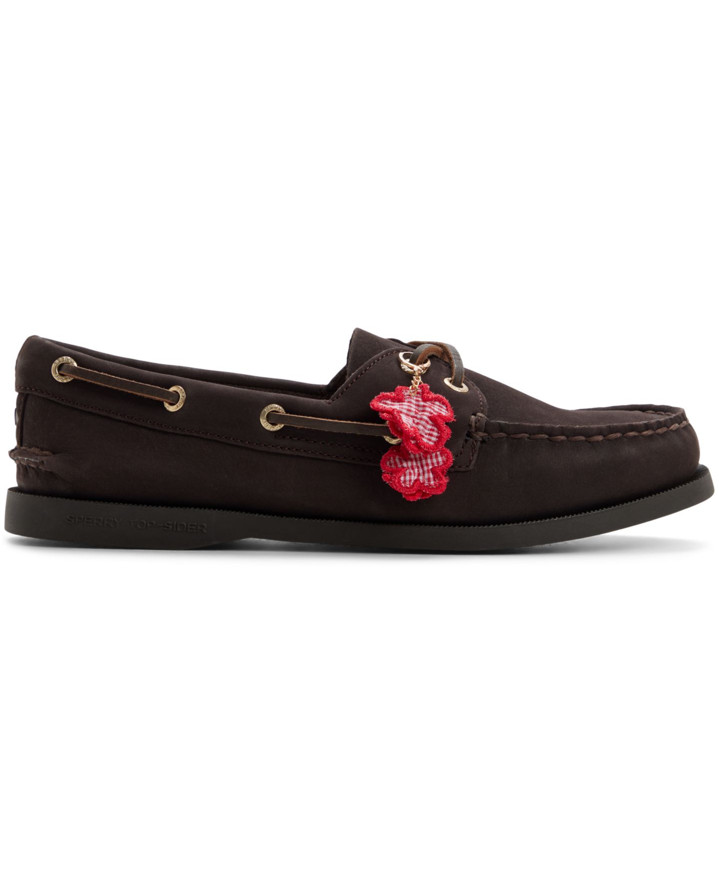 Женские туфли Sperry Authentic Original Two-Eye Round Toe Boat, цвет: Тёмный коричневый — фото 2