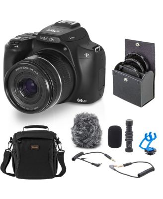MNB10Z 64MP Digital Camera, Bundle with Shotgun Microphone, 49mm Filter Kit and Shoulder Bag