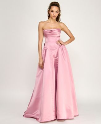 Juniors' Strapless Ball Gown