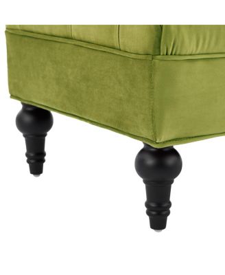  Elegant Tufted Bench with Two Pillows