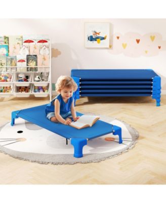 Portable 6 Pack Stackable Daycare Cots Sleeping Bed for Kids 53 Inch
