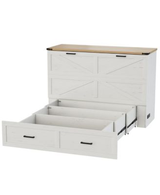 Murphy Bed with Charging Station & Storage Drawer