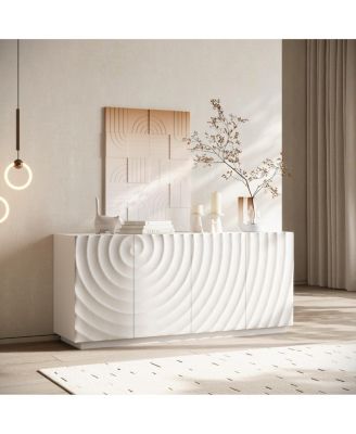 Buffet Cabinet with Storage, 4 Doors, 59" Wide