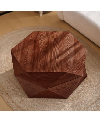 Retro Polygon Flip Top Coffee Table