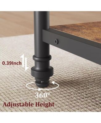 Round Dining Table with 1.59-Inch-Thick Board Kitchen Table Dinner Table with Storage Shelves and Roman Metal Legs for Dining Room Kitchen