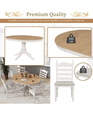 Retro Dining Set with Pedestal Table Base