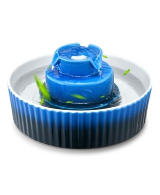 Cute Cupcake Ceramic Pet Fountain Cat Bowls , 2.1L/71oz Cat & Dog Water Dispenser with Quiet Pump