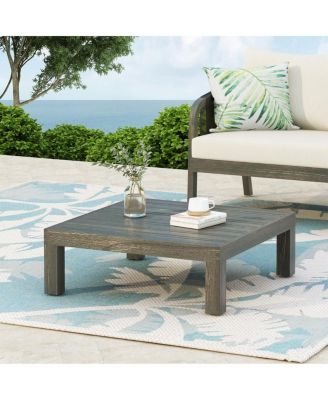 Rustic Acacia Wood Outdoor Coffee Table