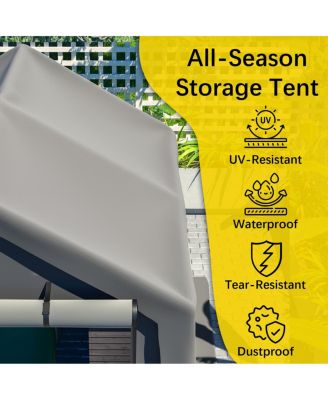 8x8 FT Outdoor Shelter: Waterproof, UV-Resistant, Roll-Up Doors