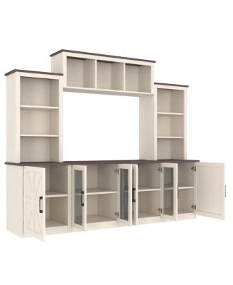  Wall Unit Entertainment Center with Charging Station & USB