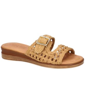Women's Bar-Italy Slip-On Wedge Sandals
