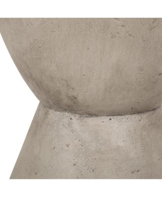 Hourglass Pedestal Lightweight Concrete Side Table